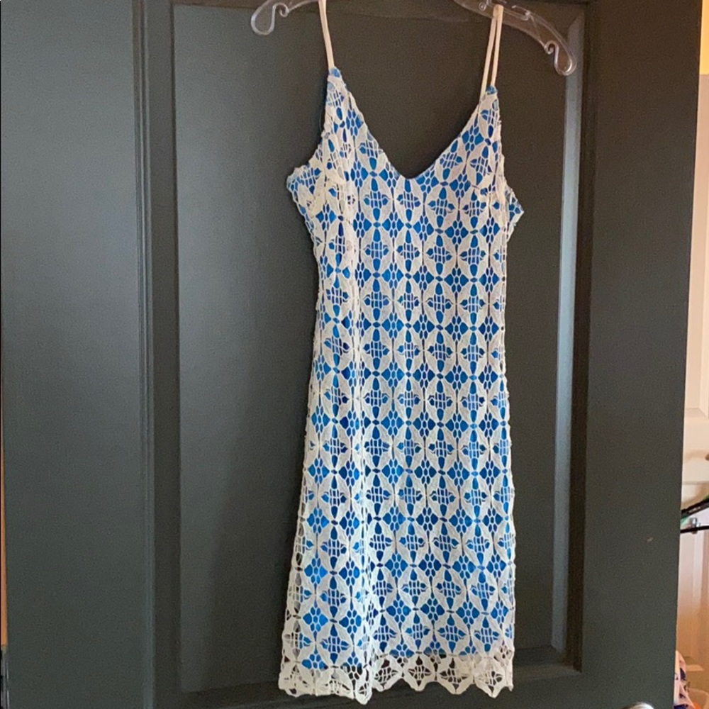 Eyelet sundress with adjustable straps